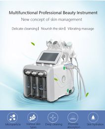 Multi-Functional Beauty Equipment 6 In 1 With Ultrasonic RF BIO Cooling Oxygen Microdermabrasion Water Dermabrasion Hydro Facial Machine