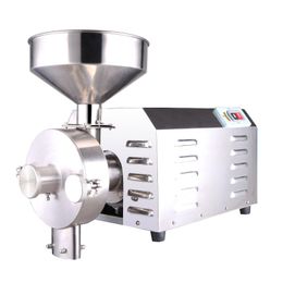 Qihang_top Stainless Steel Electric Grain Mill Grinder Commercial Food Fine Powder Making Machine Cereals Grain Mill