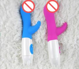 Dual Vibration G-Spot Vibrators Waterproof Vibrating Stick Rabbit Dildo Sex Toys for Women Adult Sex Products