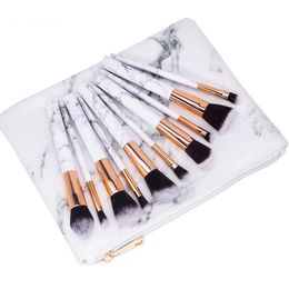 50pcs Cosmetic Bag Women PU Travel Toiletry Pouch 22 cm Protection marble vein Clutch Bag