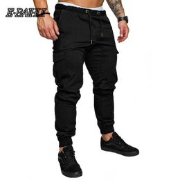 E-BAIHUI Men Harem Pants Plus Size 3XL Male Trousers Casual Solid Elastic Streetwear Pants 2021 Pockets Hip Hop Joggers Sweatpants CK22