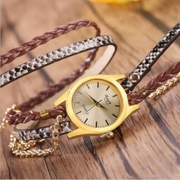 Sloggi Hot Sale Watch Women Multi-layer Women's Quartz Bracelet Watch Hand-woven Three-ring Winding Zegarek Damski