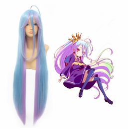 Details about No Game No Life Shiro Event Cosplay Wig Synthetic blue pink Long Straight 80