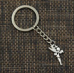 20pcs/lot Key Ring Keychain Jewellery Silver Plated Angel Charms Pendant key Accessories