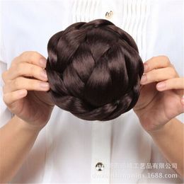 Dongguan Factory Direct Hair Tie Plate Bun Chignon Bridal Bud Head Daihatsu Bag Pan Head Button Contracting Easy Care