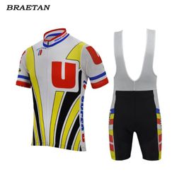 1989 men cycling set pro team cycling wear bib pants summer short sleeve clothing 3D gel pad mtb road clothes braetan