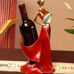 Beauty Girl Model Wine Rack Whisky Holder Shelf Wine Bottle Rack Practical Sculpture Wine Stand Home Decoration Accessories