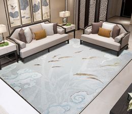 Custom 3D Photo Wallpaper Chinese Style Cloud, bamboo leaves Living Room Bathroom Floor PVC Self-adhesive Mural Wallpaper