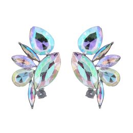 Wholesal designer luxury exaggerated very glittering beautiful rhinestone diamond crystal earring collar choker statement necklace for woman