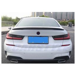 For BMW 3 Serise 2019+ G20 G28 Rear Wing Trunk Lip Spoiler P style Carbon Fiber