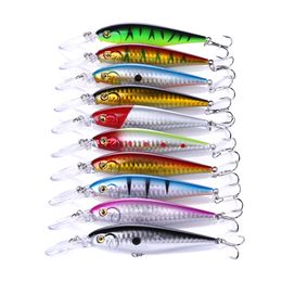 Newup 10 pcs 11cm 10g Minnow Fishing Lure Floating Wobblers Bass Artificial Baits Pike Carp Lures