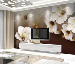 2019 Wall Murals 3d Wallpaper Fantasy European Nostalgic Flowers Butterfly Decoration Indoor Practical Beautiful Wall paper