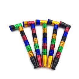 Newest Colorful Color Stitching Portable Removable Long Handle Handpipe Smoking Filter Tube Innovative Design Tobacco Holder Hot Cake DHL