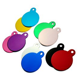 Popular Round ID Card Metal Aluminium Alloy Pet Tags Durable Easy To Use Dog Tags High Quality