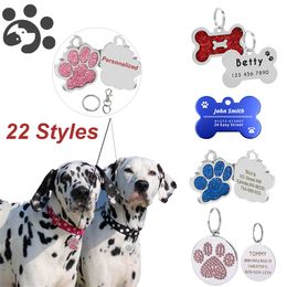 Gravé étiquettes D Identification De Chien Personnalisé étiquette En Métal Pour Les Petits Chiens Nom Collier Pour Chat Personnalisé Nom étiquettes