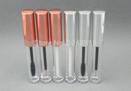 6ML 30pcs 50pcs Plastic Empty Lip Gloss Tube n Silver Cap,Clear Portable Mascara Refillable Bottle,Professional Eyeliner Package