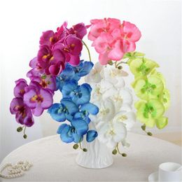 1 Piece lifelike Artificial orchid Phalaenopsis flowers silk Butterfly Orchid DIY Fake Flowers Wedding Home Decoration