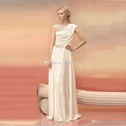 Long Evening Dresses 2019 Bride Princess Banquet Lace Chiffon Prom Dress Greek Goddess Elegant Backless Plus Size Formal Dress240h