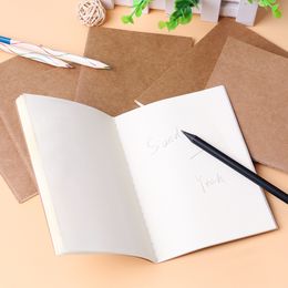 Cowhide Paper Notebook Blank Notepad Vintage Soft Daily Memos For Sketching Graffiti Hand-drawing 210 x 140mm Stationery Supplier