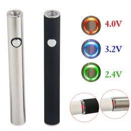 LO Vape Adjustable Battery 510 Thread Preheat Variable Voltage Pen 350mAh with Micro USB Charger Bottom Charge Port for Empty Thick Oil Tank