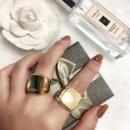 Fashion-brass material paris design ring with flat square decorate for women and girl friend jewelry gift drop shipping PS6491