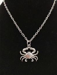 HOT Fashion 5PCS / LOT Antique Silver Big crab / sea crab Pendants & Necklaces Charm Fashion Women Jewellery Holiday Charms Jewellery Gift - 92