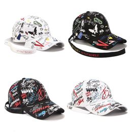White graffiti baseball hat men and women fashion long belt cap Factory price expert design Quality Latest Style Original Status