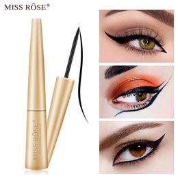 Miss Rose Eyeliner Long Lasting Makeup Matte Waterproof Not Easy to Smudge Black Quick Drying Eyeliner