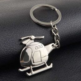 DHL free shipping creative helicopter keychain metal key chain zinc alloy unisex aircraft key ring