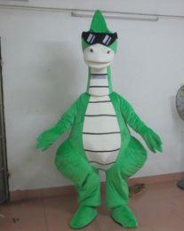 2020 High quality adult green T-rex dinosaur mascot costume for sale with one mini fan inside the head