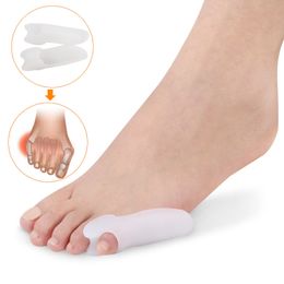 10pairs Silicone Gel foot fingers Big Little Toe Separator Thumb Valgus Protector Bunion adjuster Hallux Valgus Guard feet care