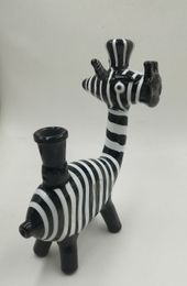 Vintage Zebra Pipe Dab Oil Rig Handmade Tobacco Pipes Original glass factory made can put customer logo by DHL UPS CNE