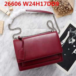 Latest women Crossbody smooth real leather 24cm small Designer shoulder bags 3 layers pockets with original box