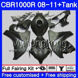 Body +Tank For HONDA CBR1000 RR CBR 1000 RR 08 09 11 Matte black full 277HM.7 CBR1000RR 08 09 10 11 CBR 1000RR 2008 2009 2010 2011 Fairings