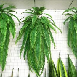 110cm Simulation Persian Leaf Wall Hanging Plant Lawn Leaves Encrypted Green Planted Fake Persian Fern Artificial Plant Wall