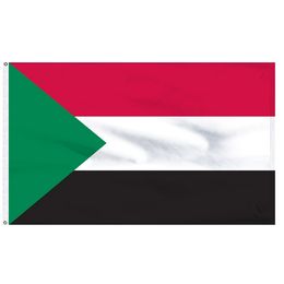 Sudan Flag 90x150cm 3x5 ft Polyester Printed National Country Flag Banner Flying Hanging Home Meeting Festival Sport Use