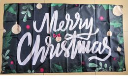 Polyester Printed 3x5 Merry Christmas Flag Banner Flying Hanging New Indoor Outdoor Vivid Color Christmas Flags