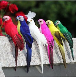 Home accessories Novelty Items small animals Simulated macaw window garden decoration bird foam feather parrot furnishing 35CM