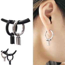 Wholesale Small Spring Dangle Earring Hoops 316L Stainless Steel Punk Hoop Earrings For Men and Women