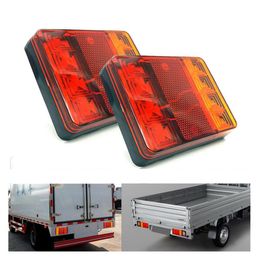 10 x 12V Luci Universale Camion 24V rosso small round LED PULSANTE POSTERIORE LUCI