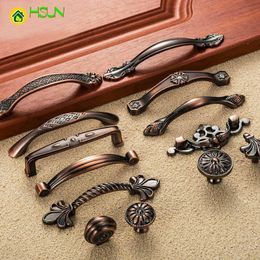 2pcs Antique Door Handles Metal Drawer Pulls Vintage Kitchen Cabinet Knobs Furniture Hardware