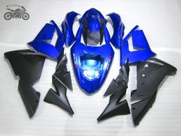 Customise fullset fairing kits for Kawasaki Ninja 2004 2005 ZX-10R blue black road race motorcycle fairings bodywork ZX10R 04 05 ZX 10R