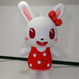 Inflatable Rabbit Costume With Short Plush For 2019 City Parade Stage Event Inflatables Suit Parade Decoration