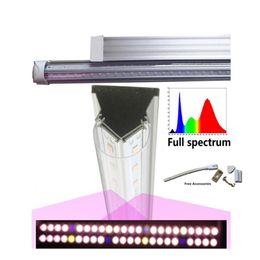 25pcs LED Grow Lights T8 V-Shaped Integration Tube Full Spectrum Plant Grow Light for Medical Plants and Bloom Fruit Pink Colour