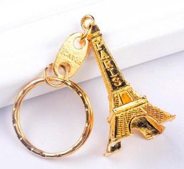 500pcs Promotion Tower Keychain Party Favours Keys Souvenirs Paris Tour Chain Ring Decoration Holder Wedding Gift