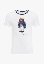 US Size Polos Shirt Men Martini Bear Tshirt USA Short Sleeve Standard EU UK Shirts Hockey Captain Navy Blue