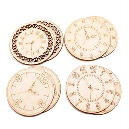 Festival Ornament Embellishment Figurines Craft Wooden Card Bell Clocks Shapes
