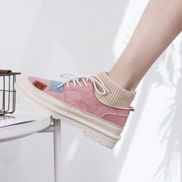 Autunno e inverno nuovi stivali da donna Coreani studenti casuali scarpe da donna trend fondo spesso più velluto caldo Martin stivali da donna