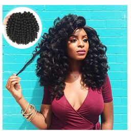 Crochet Hair Extension 8inch Ombre Jumpy Wand Curl Crochet Braids 22 Roots Jamaican Bounce Synthetic for Black Women
