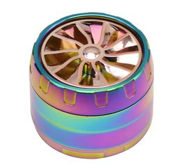 Metal Smoke Grinder with 63mm-4 Layer Angle Defect Rotating Maple Leaf Top Cover